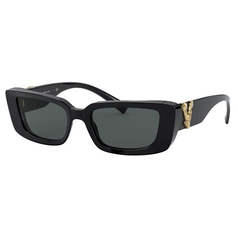 black versace older rectangle sunglasses 330|men's Versace eyeglass frames.